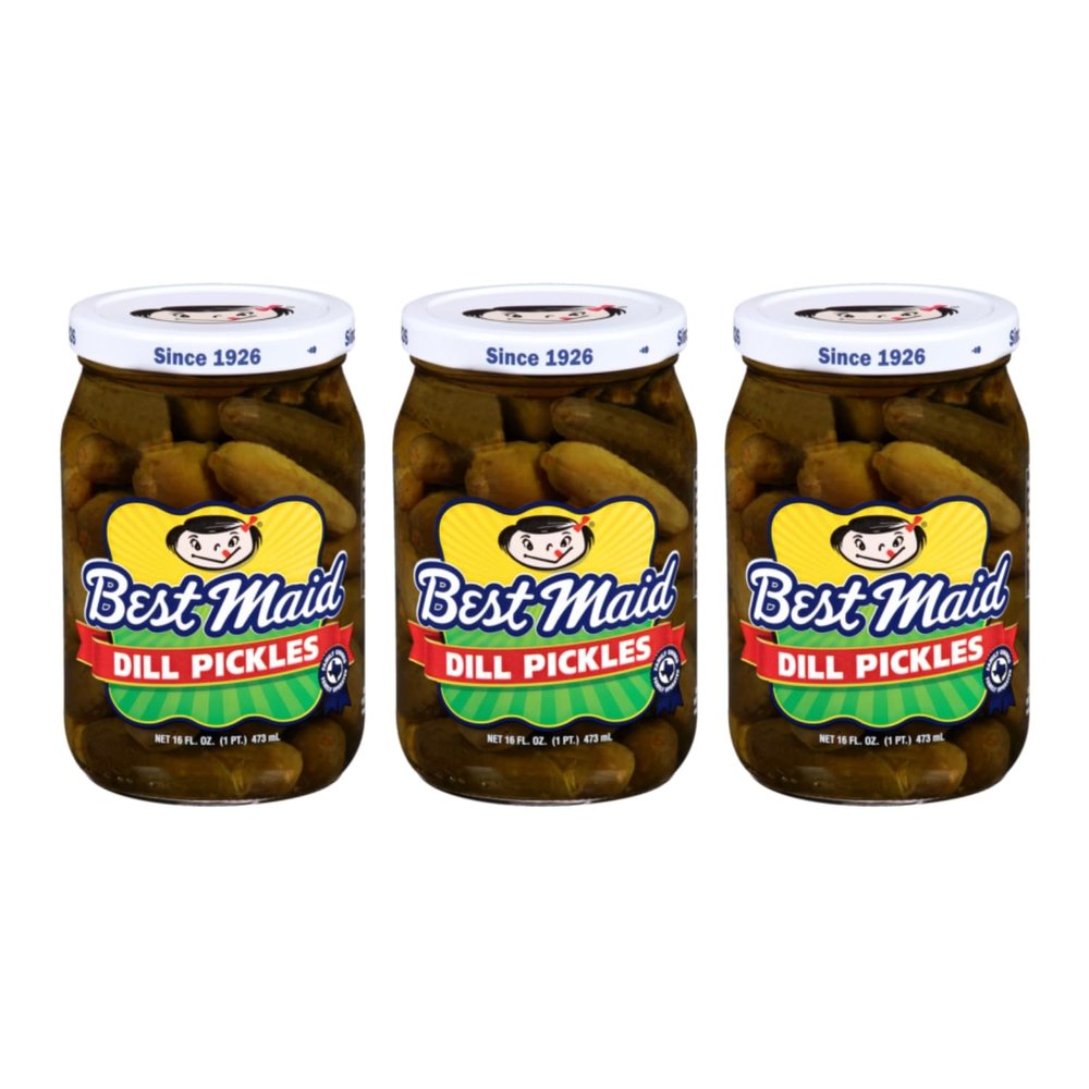 Best Maid Pickles 9-Item Assortment of Dill, Sweet, Bread & Butter, Okra, and Specialty Pickles - 3 or 6 Packs (3 Pack, Whole Dill Pickles)