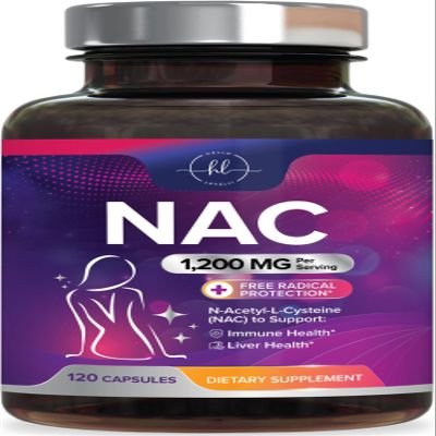 NAC Supplement - 1200mg per Serving N-Acetyl-L-Cysteine Optimal Absorption Immune Support with Powerful Antioxidants - Respiratory & Liver Health Support - Gluten Free, Bottled in USA - 120 Capsules