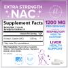 NAC Supplement - 1200mg per Serving N-Acetyl-L-Cysteine Optimal Absorption Immune Support with Powerful Antioxidants - Respiratory & Liver Health Support - Gluten Free, Bottled in USA - 120 Capsules view 2