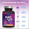 NAC Supplement - 1200mg per Serving N-Acetyl-L-Cysteine Optimal Absorption Immune Support with Powerful Antioxidants - Respiratory & Liver Health Support - Gluten Free, Bottled in USA - 120 Capsules view 4