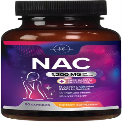 NAC Supplement - 1200mg per Serving N-Acetyl-L-Cysteine Optimal Absorption Immune Support with Powerful Antioxidants - Respiratory & Liver Health Support - Gluten Free, Bottled in USA - 60 Capsules