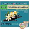 Double Donut Coffee Decaf French Vanilla Coffee Pods, Medium Roast Single Serve French Vanilla Bean Decaf Flavored Coffee Pods For Keurig K Cup Brewers, 20 Count view 1