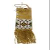 2HIT Leather Beaded Bag with Twisted Fringes Genuine Powwow Tabacco Handmade Pipe Pouch PWBG110 view 1