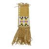 2HIT Leather Beaded Bag with Twisted Fringes Genuine Powwow Tabacco Handmade Pipe Pouch PWBG110 view 2