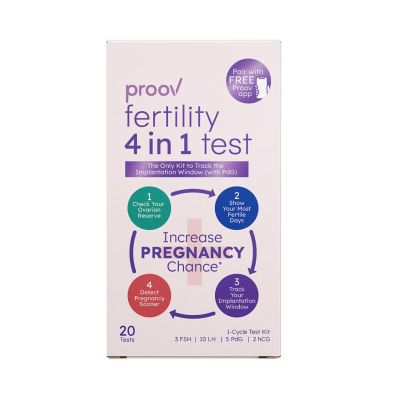 Proov 4-in-1 Fertility Test for Women - Monitors FSH, LH, PdG & hCG - 1 Kit