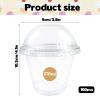 100 Pack 9 Oz Clear Disposable Plastic Cups with Dome Lids, 275ml PET Ice Cream Cups with Lids Dessert Containers for Party Sundae Cold Drinks Pudding Jello Fruits Juice Milkshake Tiramisu Cake view 2