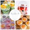 100 Pack 9 Oz Clear Disposable Plastic Cups with Dome Lids, 275ml PET Ice Cream Cups with Lids Dessert Containers for Party Sundae Cold Drinks Pudding Jello Fruits Juice Milkshake Tiramisu Cake view 3