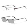 laureles Bifocal Reading Glasses Men Business Sun Photochromic Lens Metal Half Frame Fashion Transition Readers (Brown, 2.75, x) view 1