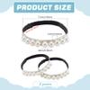 PH PandaHall 4pcs Pearl Shoe Straps Elastic Shoes Strap Pearl High Heel Shoe Band Ankle Straps Detachable Beaded Strap Anti-Loose Shoes Laces for Woman Sandals Wedding view 2