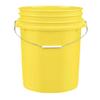 House Naturals Plastic Food Grade Made in USA Bucket with lid, Large 7 Gallon Container Comes with Screw On Lid (3, Yellow with Red lid) view 2