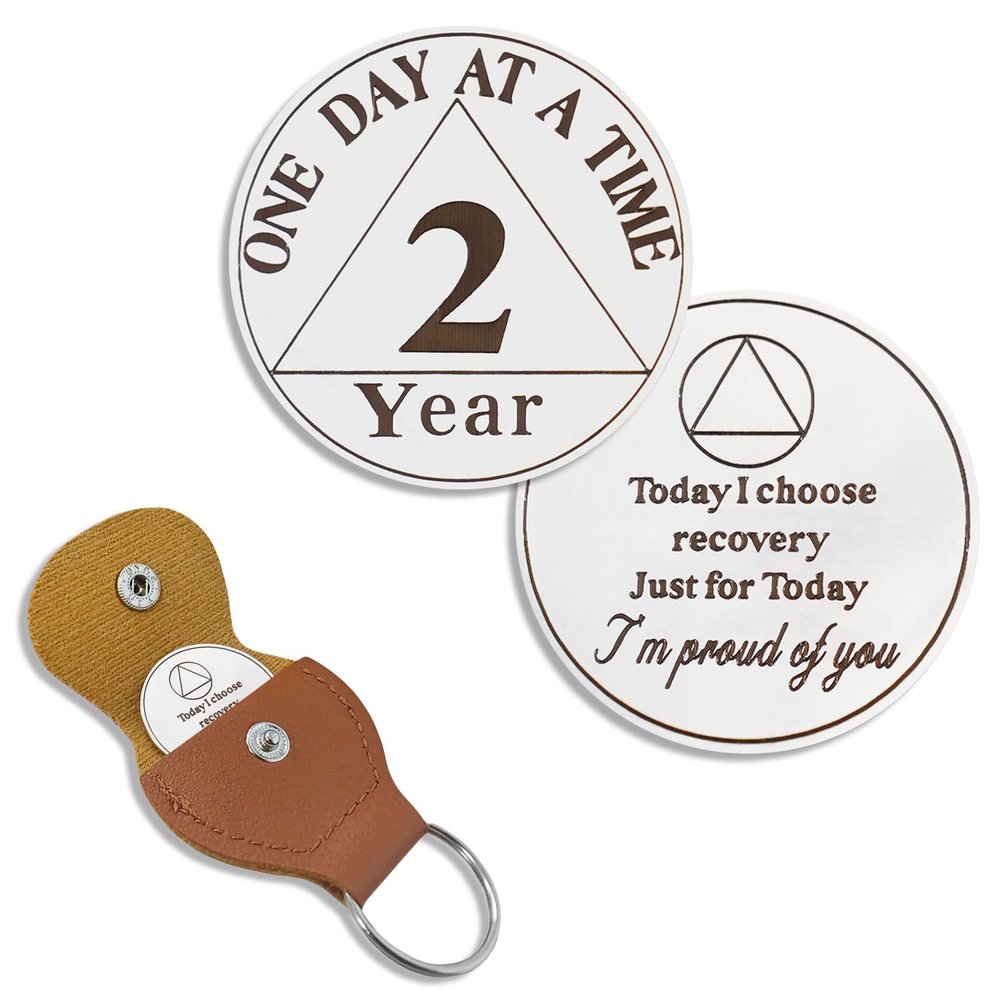 2 Year Sobriety Coin, Today I Choose Sober Chip, Affirmation AA Coins, Addiction Recovery Sober Coin, Celebrating Recovery Anniversary Token, AA Sobriety Gifts for Men Women