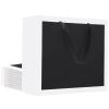 EUSOAR Black Gift Bags with Handles, 20pcs 12.5"x4.5"x11" Retail Kraft Paper Gift Wrap Bags, Merchandise Shopping Wrapping Bag for Business Grocery Boutique Wedding Bridal Party Favor-Black/White view 1