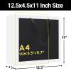 EUSOAR Black Gift Bags with Handles, 20pcs 12.5"x4.5"x11" Retail Kraft Paper Gift Wrap Bags, Merchandise Shopping Wrapping Bag for Business Grocery Boutique Wedding Bridal Party Favor-Black/White view 2