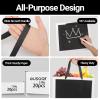 EUSOAR Black Gift Bags with Handles, 20pcs 12.5"x4.5"x11" Retail Kraft Paper Gift Wrap Bags, Merchandise Shopping Wrapping Bag for Business Grocery Boutique Wedding Bridal Party Favor-Black/White view 3