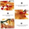 Cabilock Decorative Fall Maple Leaves Candle Wreath for Thanksgiving Day Table Centerpiece Lifelike Artificial Leaf Arrangement for Home Party and Autumn Decor view 3