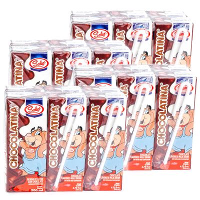 Salud Chocolate Milk Boxes Made with Real Chocolate & Skim Milk - 4g Protein, Calcium & Vitamin A, Leche con Cocoa - Perfect for Lunchboxes - 6.75 oz each, (24 Pack)