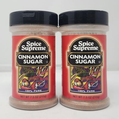 2 pack of Seasoning Herbs and Spices You Choose Your Flavor by Spice Supreme (7.5oz, Cinnamon Sugar)