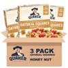Quaker Oatmeal Squares Crunchy Whole Grain Breakfast Cereal, Honey Nut, 14.5 Oz Boxes (Pack of 3) view 1