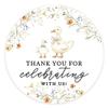 Andaz Press 2 Inch A Little Silly Goose Baby Shower Stickers for Favors, Candy, Envelopes, Wildflowers Goose Baby Shower Decorations, Thank You For Celebrating With Us Stickers Gender Neutral, 40 Pack view 1