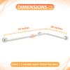 20 x 42 L-Shaped Grab Bars for Wall in 1.25 Dia, Made in USA | ADA Handicap Grab Bars for Seniors Made of 304 Stainless Steel | Can Hold Up to 400 lbs view 3