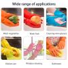 TTOBHF 4 Pairs Kitchen Gloves for Washing Dishes Waterproof Cleaning Gloves Long Rubber Gloves, Reusable Dish Gloves(Yellow,4 Pairs_S) view 2