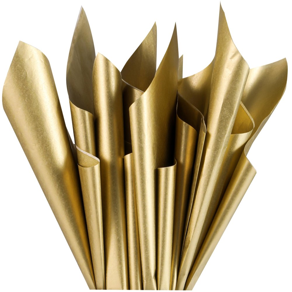 36 Sheets Gold Tissue Paper for Gift Bags 20 x 20 inch Gift Wrapping Tissue for Crafts, Christmas, Weddings & Celebrations