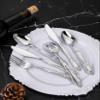 Nervure 150PCS Silver Plastic Silverware, Heavy Duty Disposable Cutlery Set view 2