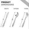 Nervure 150PCS Silver Plastic Silverware, Heavy Duty Disposable Cutlery Set view 3