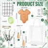 6 Sets Baby Shower Prizes for Game Winners 44 Pcs Bamboo Cheese Board Knife Fork Towel Artificial Eucalyptus Stems with Cards and Gift Bags for Guests Baby Shower Bridal Birthday Party(Cloth) view 2