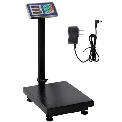660lbs Weight Computing Digital Scale Floor Platform Scale,0.1 lbs Accuracy Computing Floor Scale with LB/KG, Tare, Price Calculator, Black Color