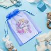 ANZNKU 100 Pack Organza Bags 6x9 Inch, Jewelry Pouches Mesh Bag Drawstring Large Organza Gift Bags for Easter Baby Shower, Party Favors(Royal Blue) view 4