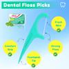 300 Count Mint Floss Picks Dental Flossers with 5 Travel Cases, Helps Prevent Cavities, Remove Plaque & Freshen Breath Premium Toothpicks for Family view 2