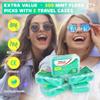 300 Count Mint Floss Picks Dental Flossers with 5 Travel Cases, Helps Prevent Cavities, Remove Plaque & Freshen Breath Premium Toothpicks for Family view 3