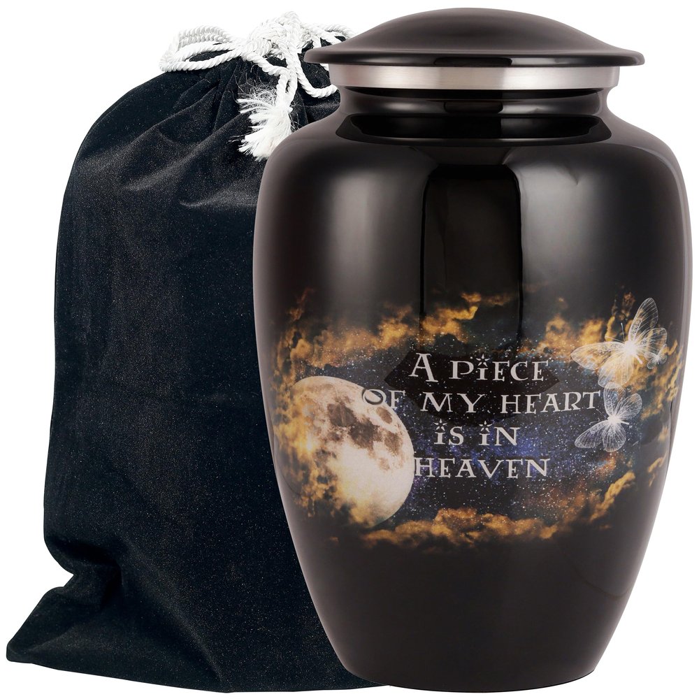 Handcrafted Urn for Human Ashes Adult Male | Cremation Funeral Burial Decorative urns | Memorial Urn Way to Heaven 200 LBS