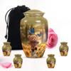 Butterfly Teddy Bear Large urns for Ashes Adult Male - Small Memorial urn for Ashes for Women Combo of 10" & 3" view 1