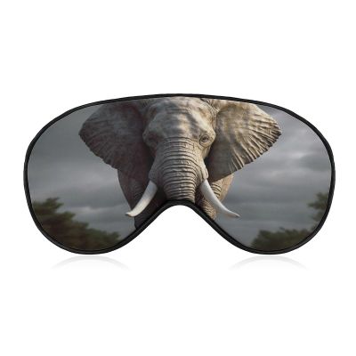 3D Elephant Travel Eye Mask Blackout Eye Mask for Sleeping Airplane Eyemask with Adjustable Strap Sleep Masks for Women Men Soft Night Blindfold Eyemask
