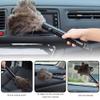 2pcs Feather Duster, Retractable Handle Fluffy and Natural Feather Duster Intrior/Extrior Cleaner for Blinds, Kitchen, Keyboard, Office Cleaning Supplies(Color:Black) view 3