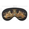 Gold Queen Bee Crown Travel Eye Mask Blackout Eye Mask for Sleeping Airplane Eyemask with Adjustable Strap Sleep Masks for Women Men Soft Night Blindfold Eyemask view 2