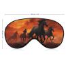 Horses Red Glowing Clouds Travel Eye Mask Blackout Eye Mask for Sleeping Airplane Eyemask with Adjustable Strap Sleep Masks for Women Men Soft Night Blindfold Eyemask view 2