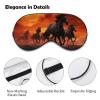 Horses Red Glowing Clouds Travel Eye Mask Blackout Eye Mask for Sleeping Airplane Eyemask with Adjustable Strap Sleep Masks for Women Men Soft Night Blindfold Eyemask view 3