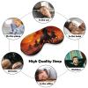 Horses Red Glowing Clouds Travel Eye Mask Blackout Eye Mask for Sleeping Airplane Eyemask with Adjustable Strap Sleep Masks for Women Men Soft Night Blindfold Eyemask view 4