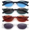 OLOMEE Reading Sunglasses for Women +2.75 Ladies Small Round Sun Readers Circular Cheaters Sunglasses for Small Head/Face Dark Lenses 4 Pack view 2