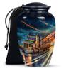 KARYLIZ Truck Urn - Dark Blue Large Urns for Adult Human Ashes Male & Female - Funeral Cremation Urn for Mom, Dad, Men & Women - 10 Inch Cremation Memorial Tribute Urns view 1