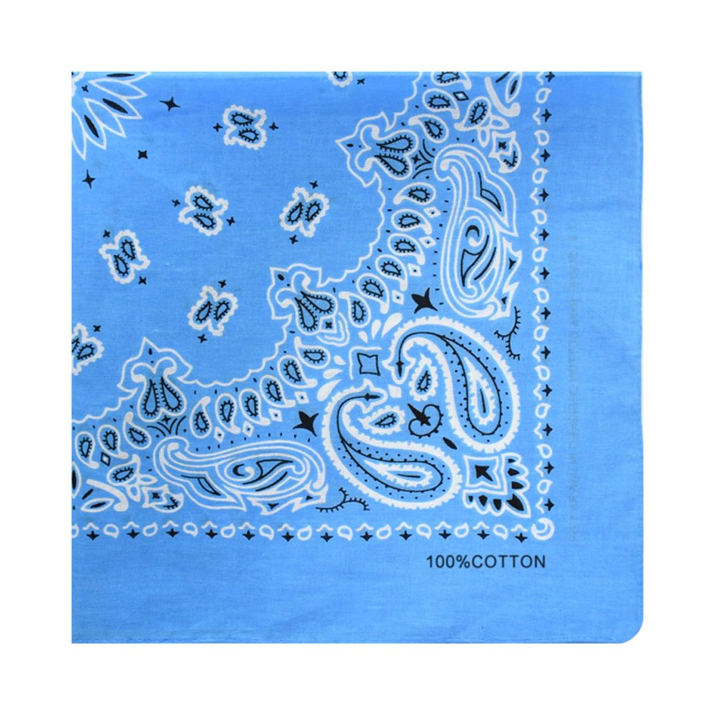 KMGDM Breathable Stylish Cotton Bandana for Outdoor Sports Hiking Cycling Travel, Blue, 5555cm
