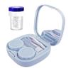 CADEVED Contact Lens Case Kit with Cleaner Washer, Contact Lenses Applicator Removal Tool Kit with Mirror Solution Bottle for Daily and Outdoor Use(Blue) view 1