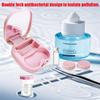 CADEVED Contact Lens Case Kit with Cleaner Washer, Contact Lenses Applicator Removal Tool Kit with Mirror Solution Bottle for Daily and Outdoor Use(Pink) view 2
