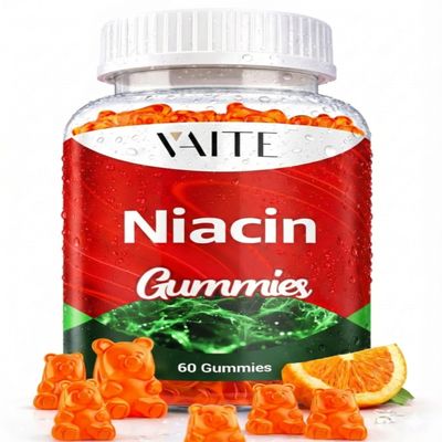 VAITE Niacin (Vitamin B3) 1000mg Supplement Antioxidant & Energy Support, Nicotinic Acid for Nutrient Conversion & Skin Hydration, Sugar-Free, 60 Vegan Gummies, Non-GMO, Daily Chewable
