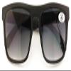 V.W.E. Large Men Progressive Bifocal Reading SunGlasses - UV400 Protection Reader - No Line Or Bubble - Keyhole Matte (Black/Black, 2.00, x) view 1