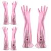TTOBHF Long Rubber Gloves for Cleaning Thick Dishwashing Gloves, Reusable Kitchen Cleaning Gloves for Household(Pink) view 1