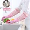 TTOBHF Long Rubber Gloves for Cleaning Thick Dishwashing Gloves, Reusable Kitchen Cleaning Gloves for Household(Pink) view 2